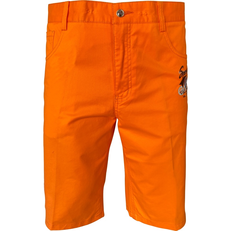 Summer Vibrant Orange Casual Shorts, , large