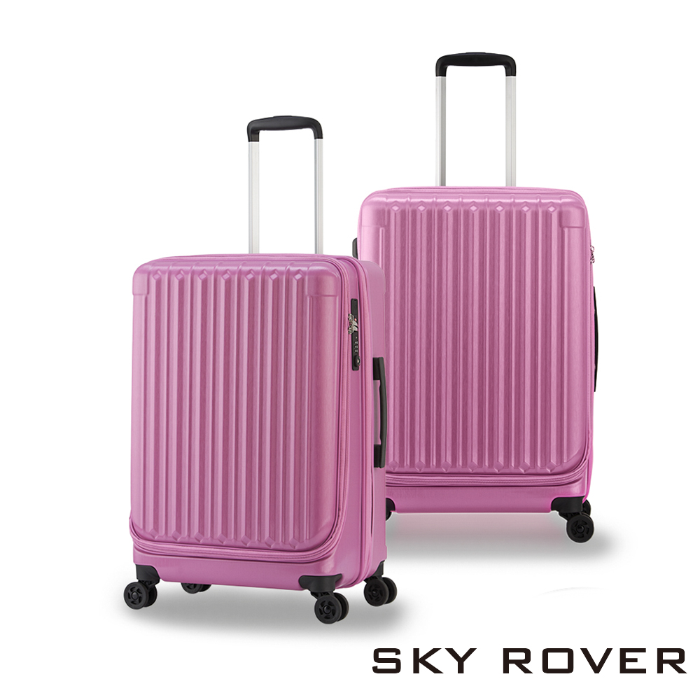 【PANTHEON PLAZA】展示品限量出清 SKY ROVER CRYSTAL 19吋 璀璨晶鑽 前開式可擴充拉鍊硬殼行李箱 SRI-1808SF 紫水晶, , large