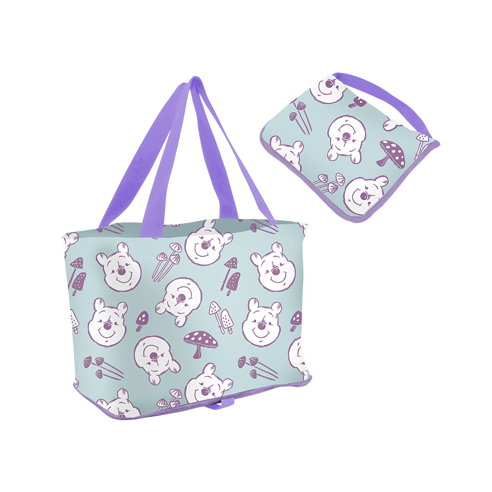 Disney :Winnie the Pooh Forest Vibes" Foldable Large Capacity Insulated Shopping Bag, , large