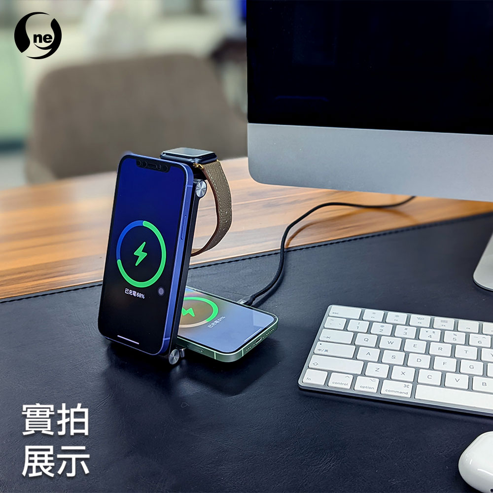 [O-ONE] 3-in-1 Magnetic Wireless Charging Dock with Type-C Fast Charger
Precise Magnetic Alignment Strong Hold Dual 15W Fast Charging, , large