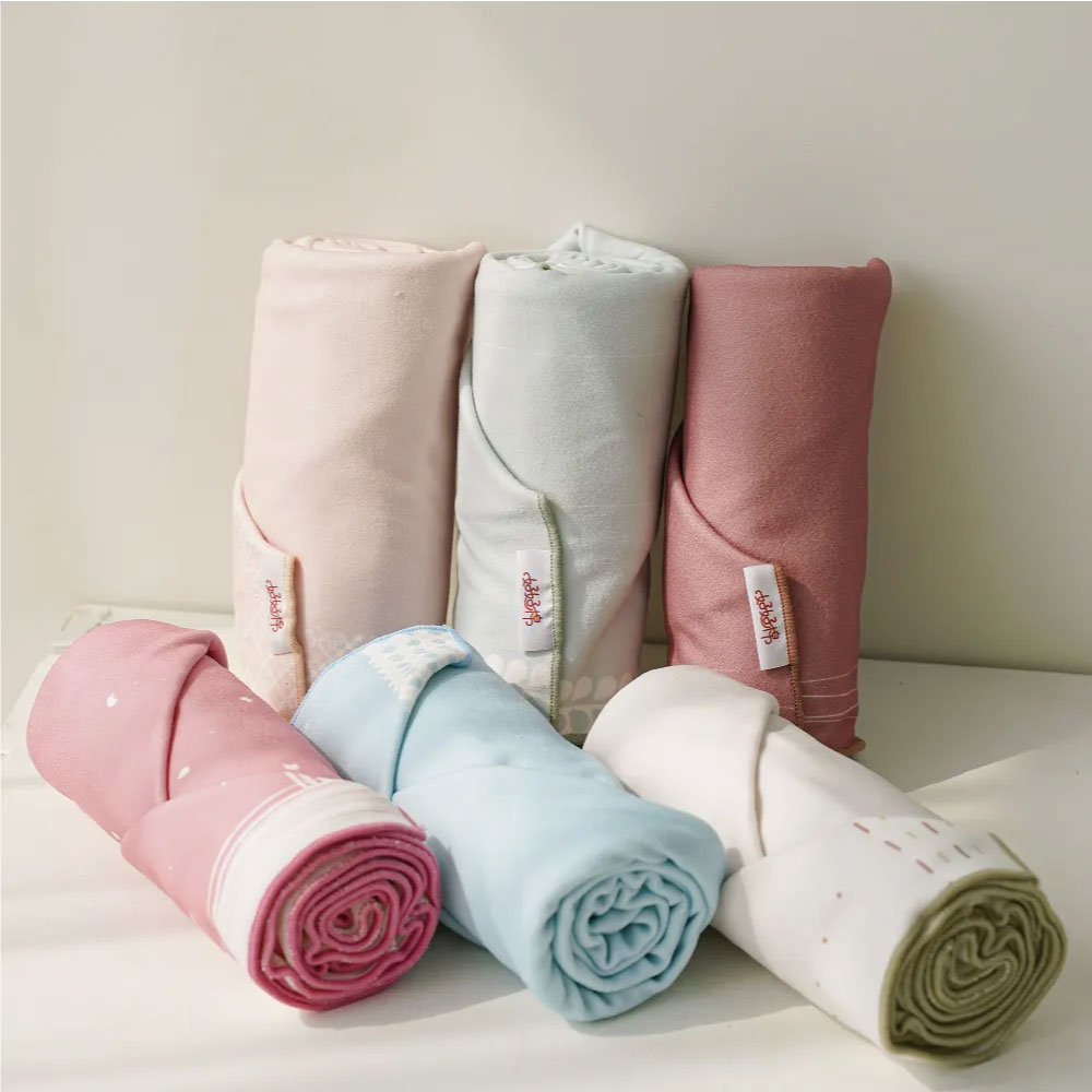 Holdme hair towel wrap L Three-Piece Set &ndash; Blue, Green, Pink, , large