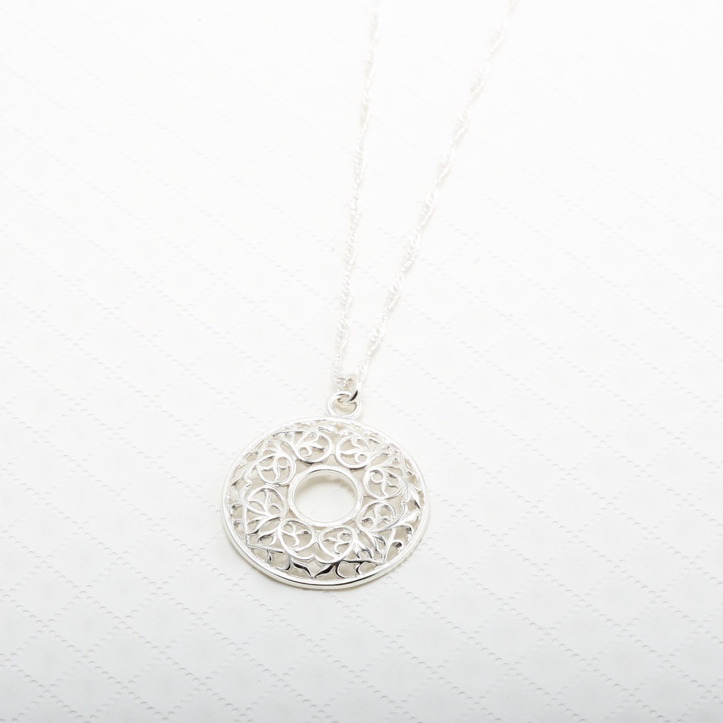 【Angel & Me】Complete Filigree s925 sterling silver necklace birthday gift, , large