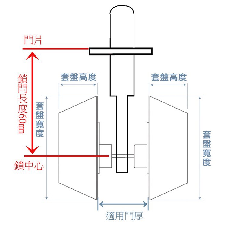 輔助鎖 加安牌 台灣製 門鎖 雙面鎖匙 銀色D262 金色D272, , large
