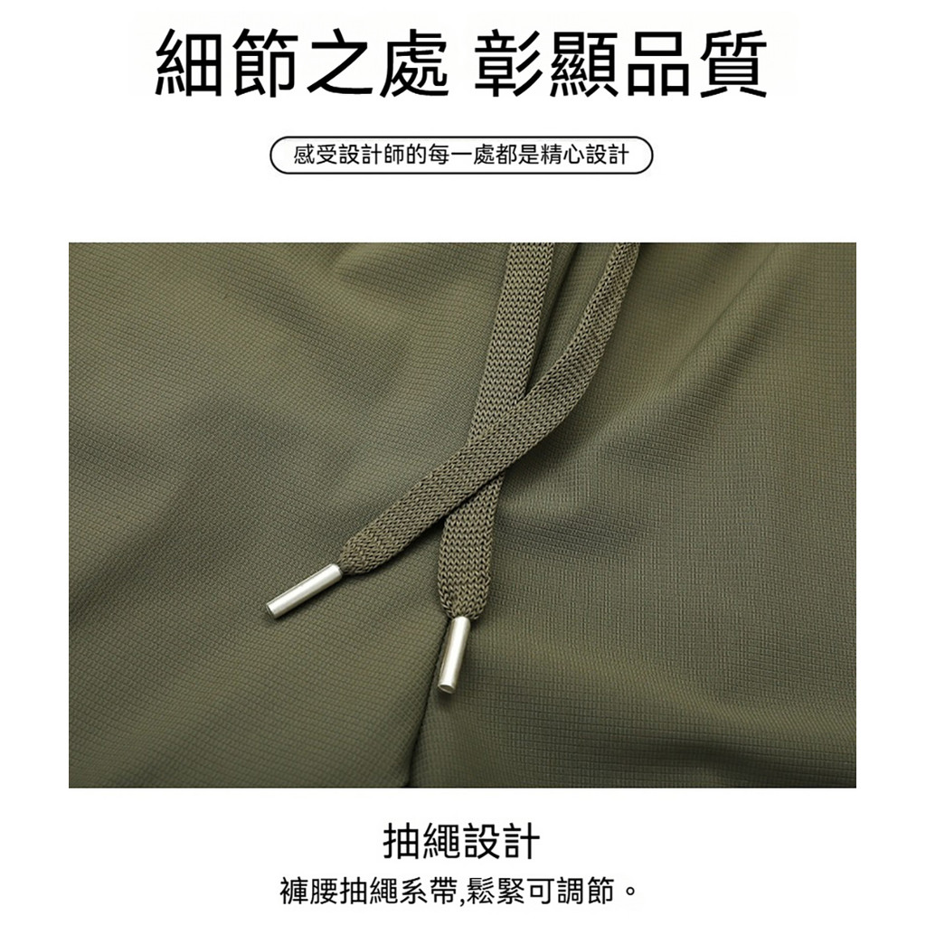 現貨 大尺碼 高品質 冰絲 排汗 涼感 五分褲-黑/咖啡/軍綠-0205579, , large