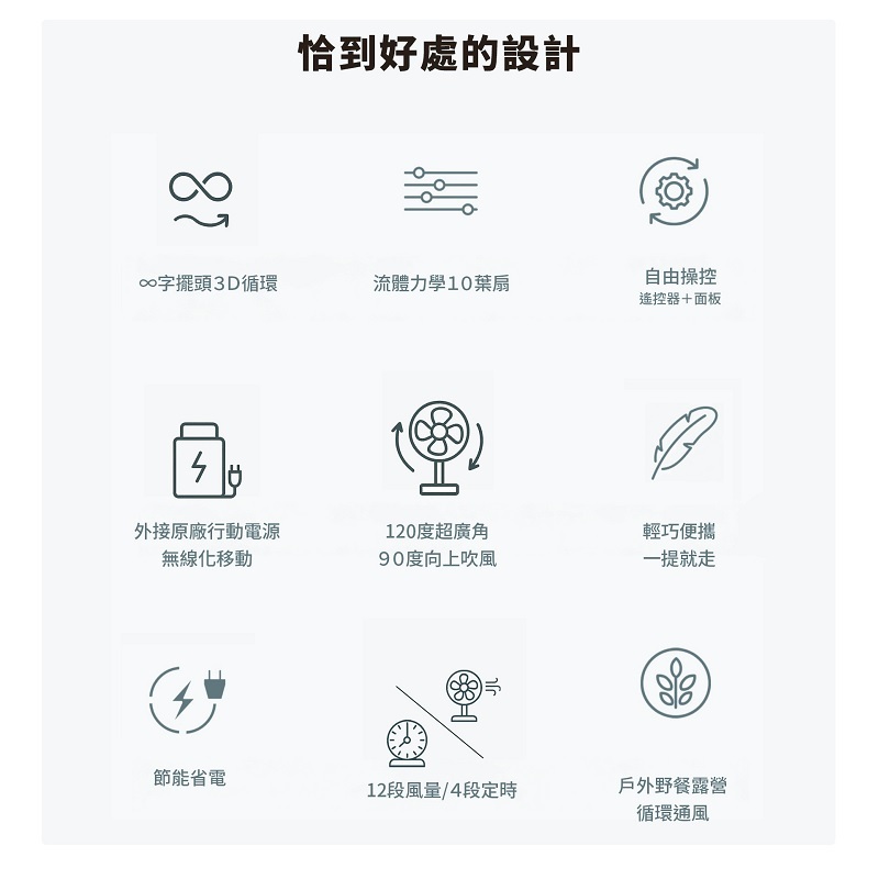 &plusmn;0 正負零 CQS-K110 9吋移動循環風扇 DC扇 循環扇 桌扇 公司貨, , large