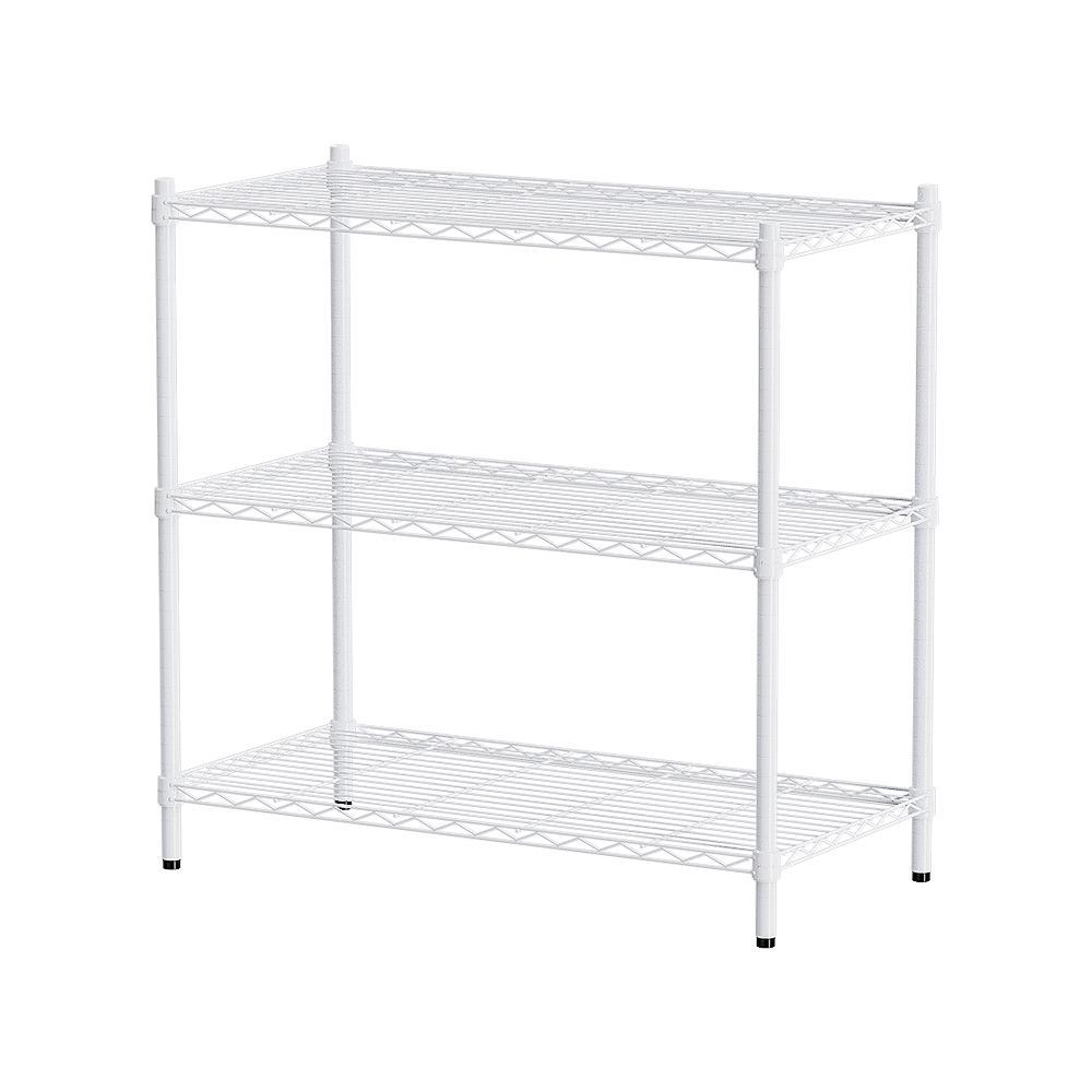 【Y HOUSE】90x45x90cm Lightweight Three-layer Iron Rack Iron Rack Shelf-Painted White, , large