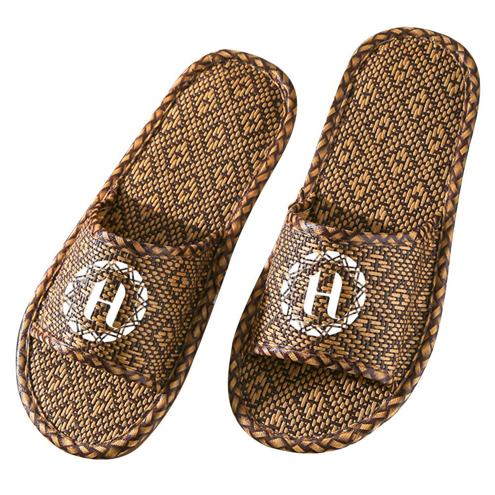 Hilton Breathable Four-Season Rattan Sandals/Size 37 (Straw/Bamboo/Rattan/Indoor/Flat) (M0011), , large