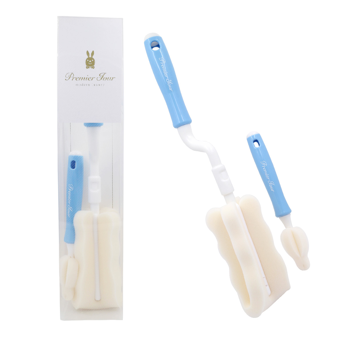 [Pomier Korea] SUPER Foam Nipples & Bottle Brush Set (Foam Brush, Replaceable Brush, Thermos Cleaning Brush), , large
