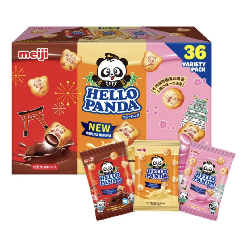 明治 貓熊夾心餅乾組 (35gX36入), , large