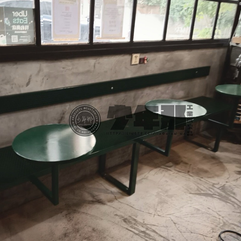 【 SHAONIANNA.TW 】金屬洞洞椅圓形餐桌組 室內外餐桌椅套裝/耐用家用咖啡廳休閒桌椅組, , large