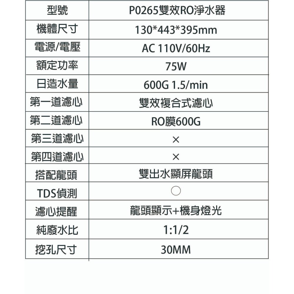 【KW廚房世界】櫻花牌 P0265 雙效RO淨水器 限定區域送基本安裝, , large