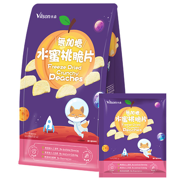 米森無加糖水蜜桃脆片-7g*5包/袋, , large
