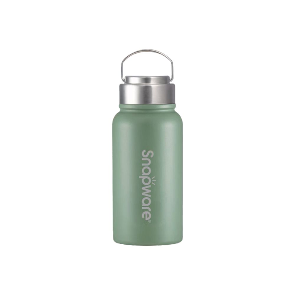 Zinc light porcelain thermos bottle, , large