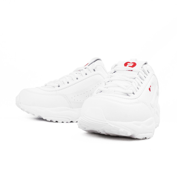 Kixpress-Fila Distracer Heart 女 休閒鞋 經典 復古 厚底 老爹鞋 愛心 白粉 [5-C112Y-128], , large