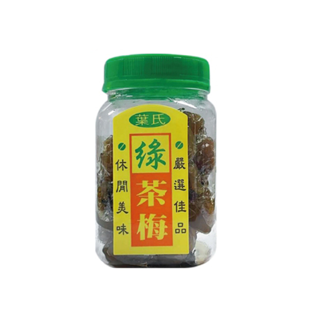 [正光藥局]葉氏-綠茶梅 215g / 罐_2入組, , large