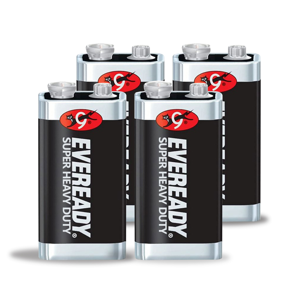 EVEREADY永備 9V 黑金剛 碳鋅電池 方形電池(4入), , large