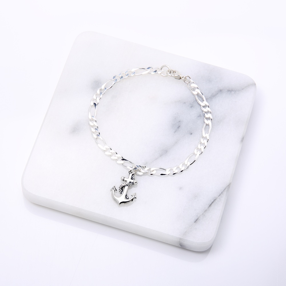【Angel & Me】Rope Knot Anchor (Large) s925 sterling silver bracelet birthday gift, , large