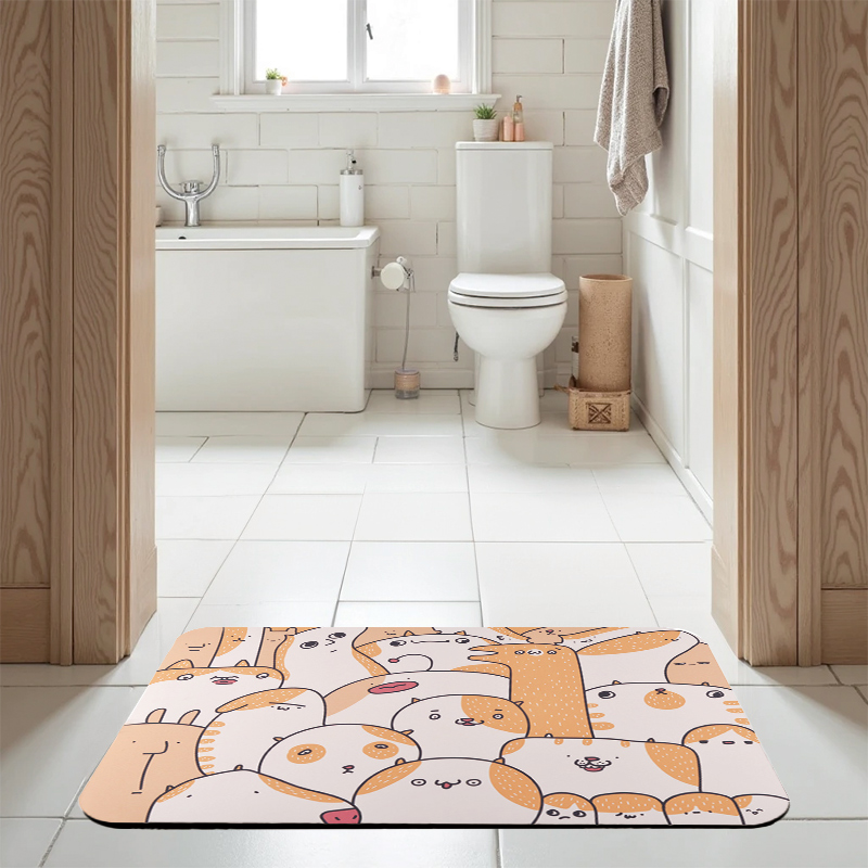 【Monster】 Soft Diatomaceous Earth Absorbent Mat &ndash; NewGen Designer Series (60x40cm) &ndash; Meow Meow, , large