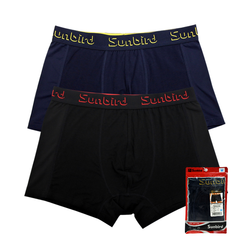 SUNBIRD男舒適透氣網四角褲, , large