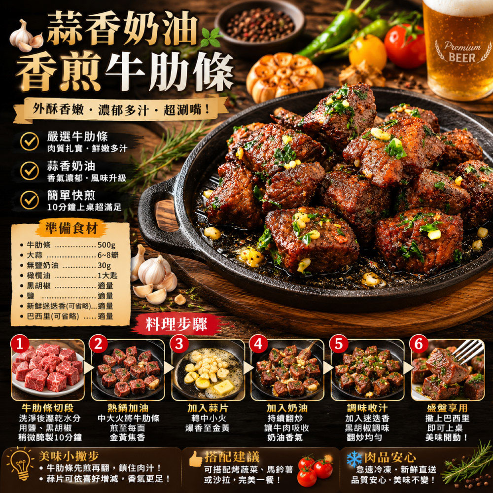 豪鮮牛肉 南美草原之心天然牛肋條切段1包(500g/包)_任選, , large