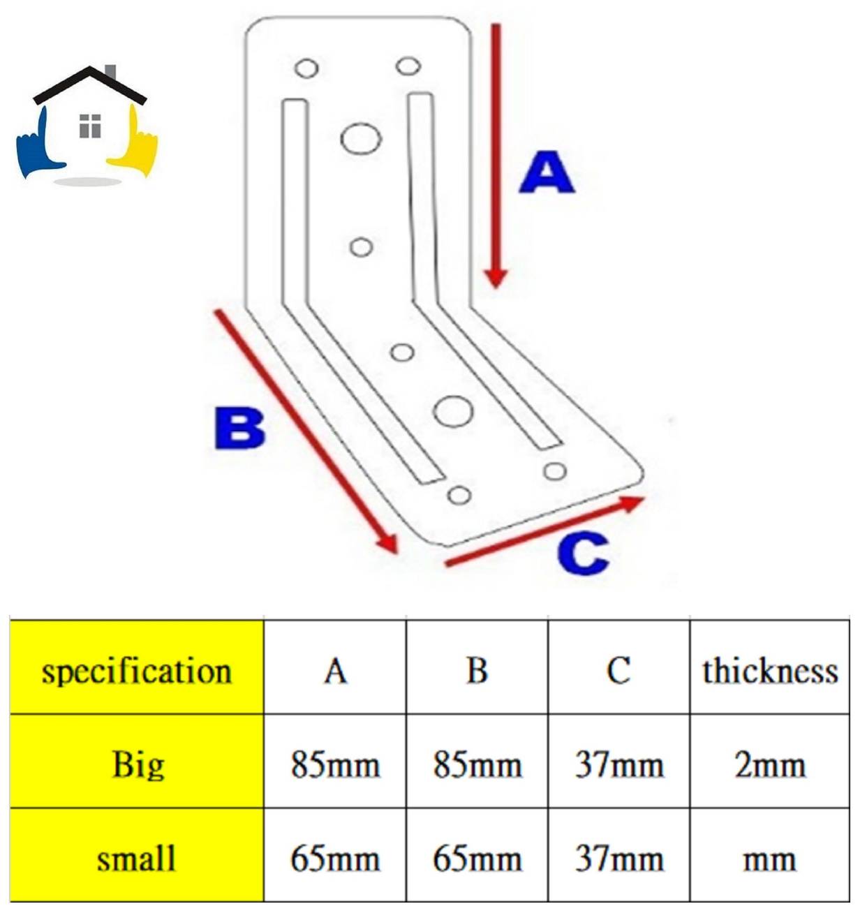 Fixing plate/connecting piece, , large