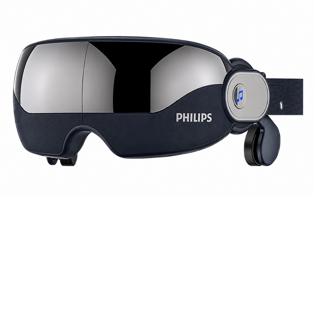 【Philips 飛利浦】溫感熱敷可視窗氣囊按壓眼部按摩儀 PPM3203E 藍牙音樂 Type-C充電 買就送CME-SK500, , large