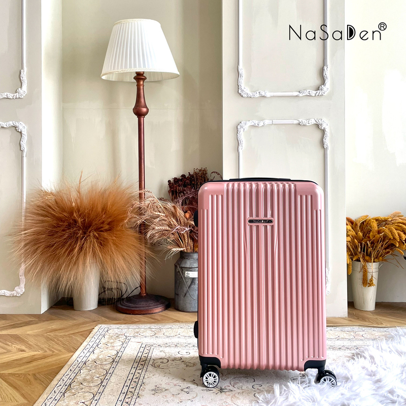 NaSaDen [Crystal Pink]26" Checked Zipper Luggage, , large