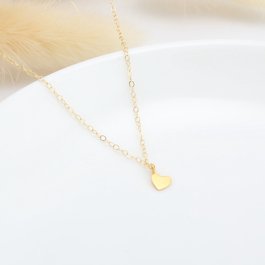 【Angel & Me】迷你 愛心 Heart ハート s925 純銀厚鍍24k純金 項鍊 情人節 禮物, , large