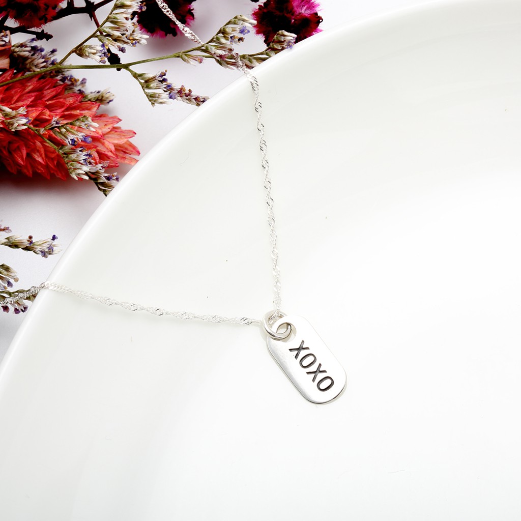 【Angel & Me】擁抱親吻 XOXO 刻字 s925 純銀項鍊 生日 週年 畢業 情人節 聖誕節 禮物, , large