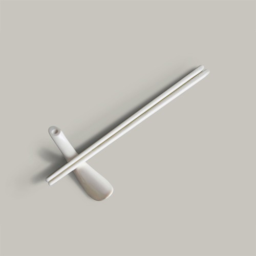 GeckoDesign Balanced 平衡箸筷架組(簡約米白）, , large