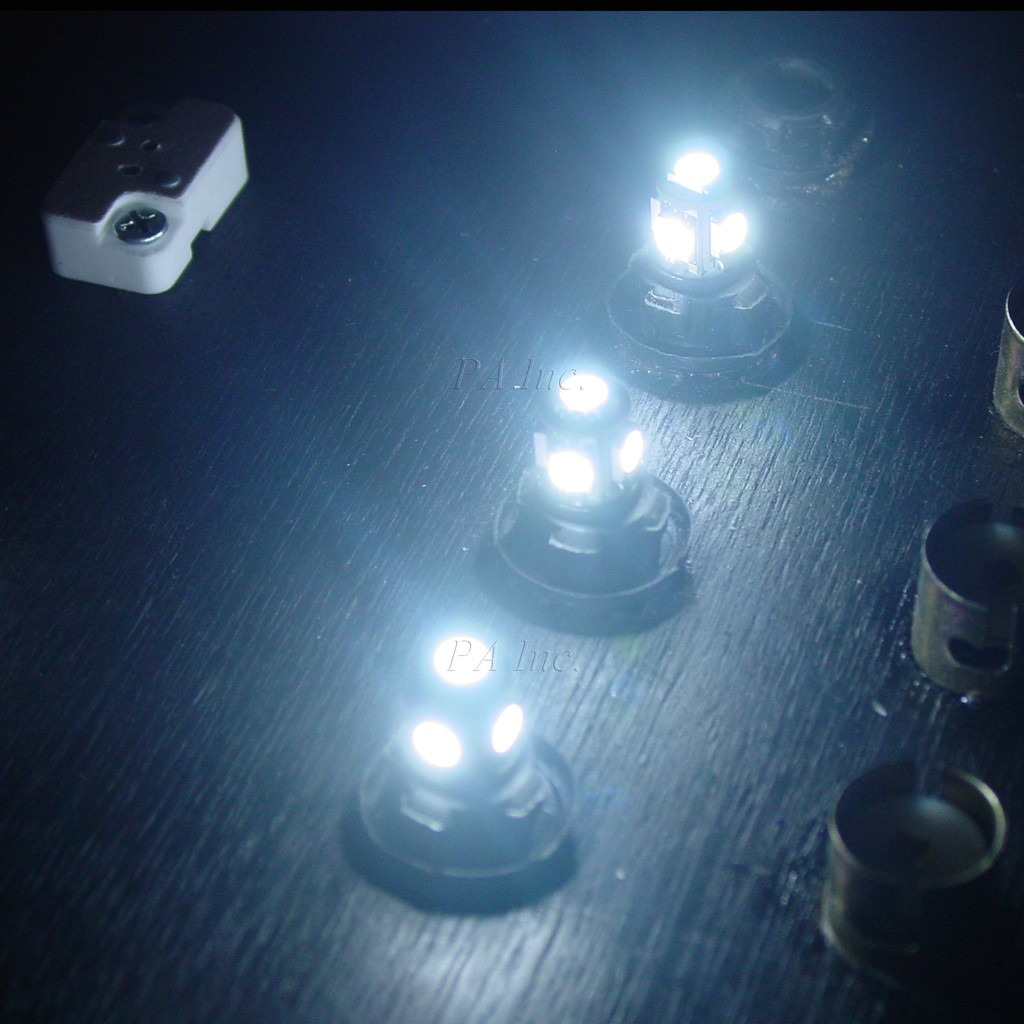 【PA LED】T10 5晶 15晶體 SMD LED 耐熱底座 小燈 儀表燈 定位燈 室內燈 牌照燈 車門燈 方向燈, , large