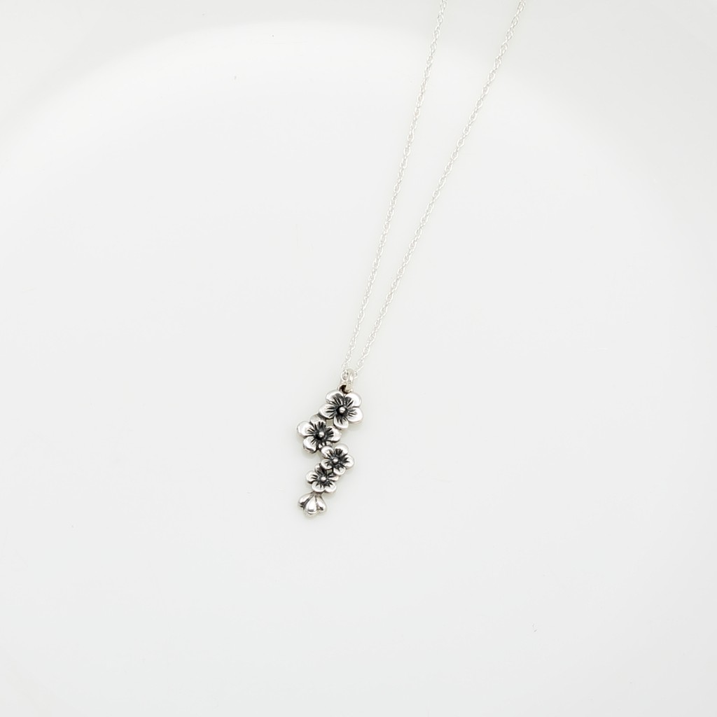 【Angel & Me】Sakura s925 sterling silver necklace Birthday Valentine Day gift, , large