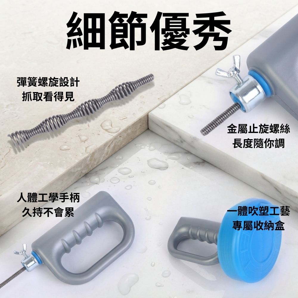 手搖款【10米+疏通粉80G*2包】, , large