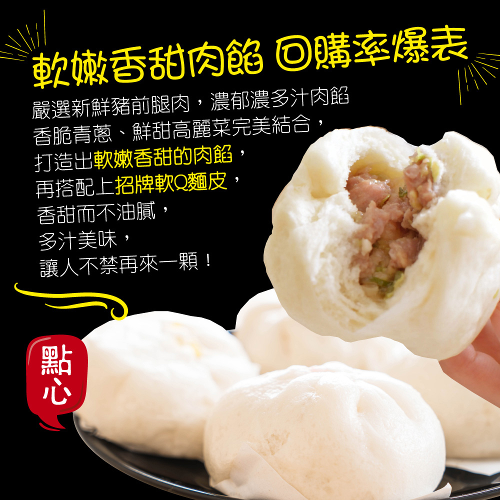 Fresh Pork & Scallion Steamed Buns, , large