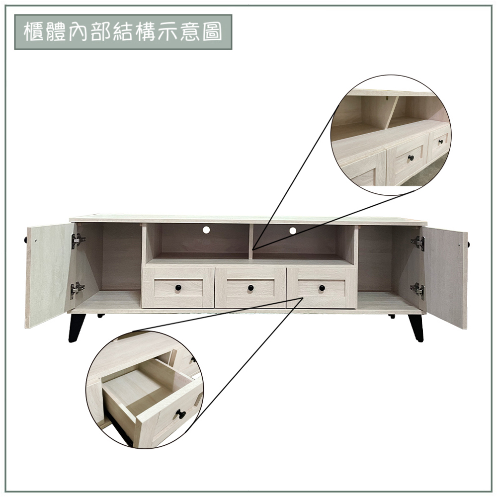 【唯熙傢俱】艾莎北歐風5尺電視櫃, , large