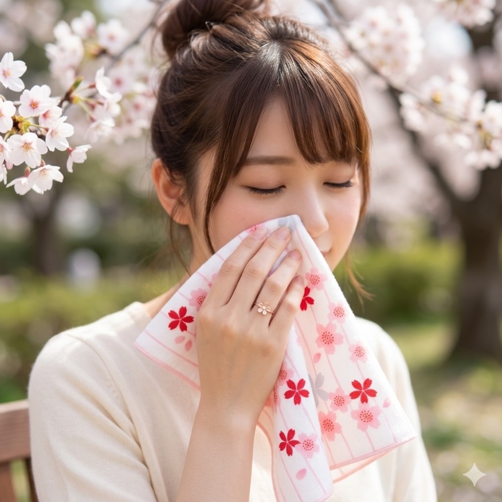 [瑪莎利亞]　日本製【濱文漾】純棉手帕/方巾－櫻花紛飛（3入組）, , large