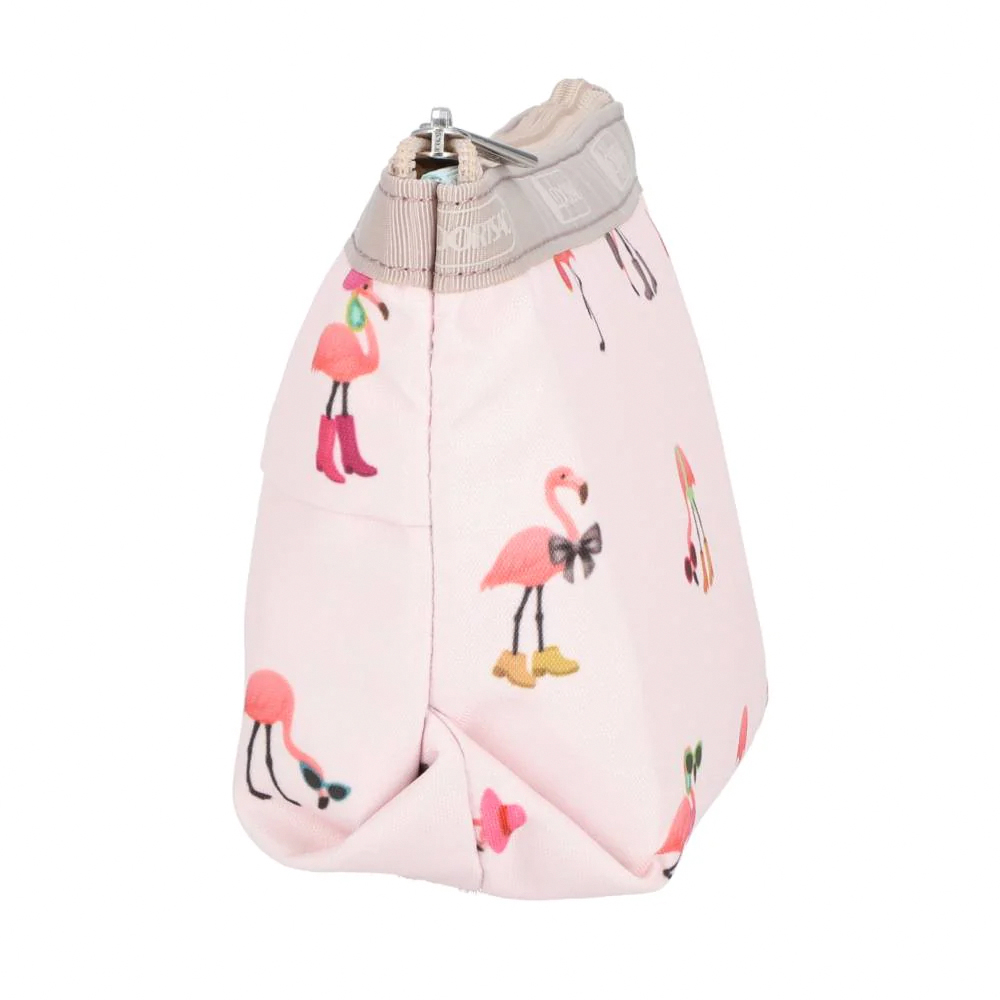Lesportsac Small Sloan Cosmetic 小梯形化妝包 收納包 盥洗包 女包(紅鶴海島派對)L261-2724P-HG20, , large