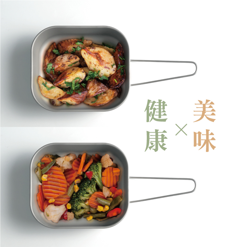【純鈦方形便當盒】1000ml 飯盒 環保餐具 可放蒸鍋 可直火加熱 露營 , , large