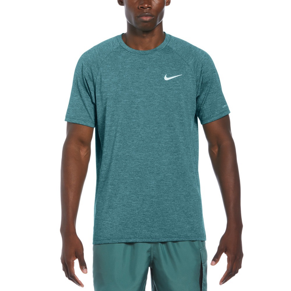 NIKE Heather 成人男機能防曬T恤 運動上衣 抗UV UPF 40+ DRI-FIT NESSA589, , large