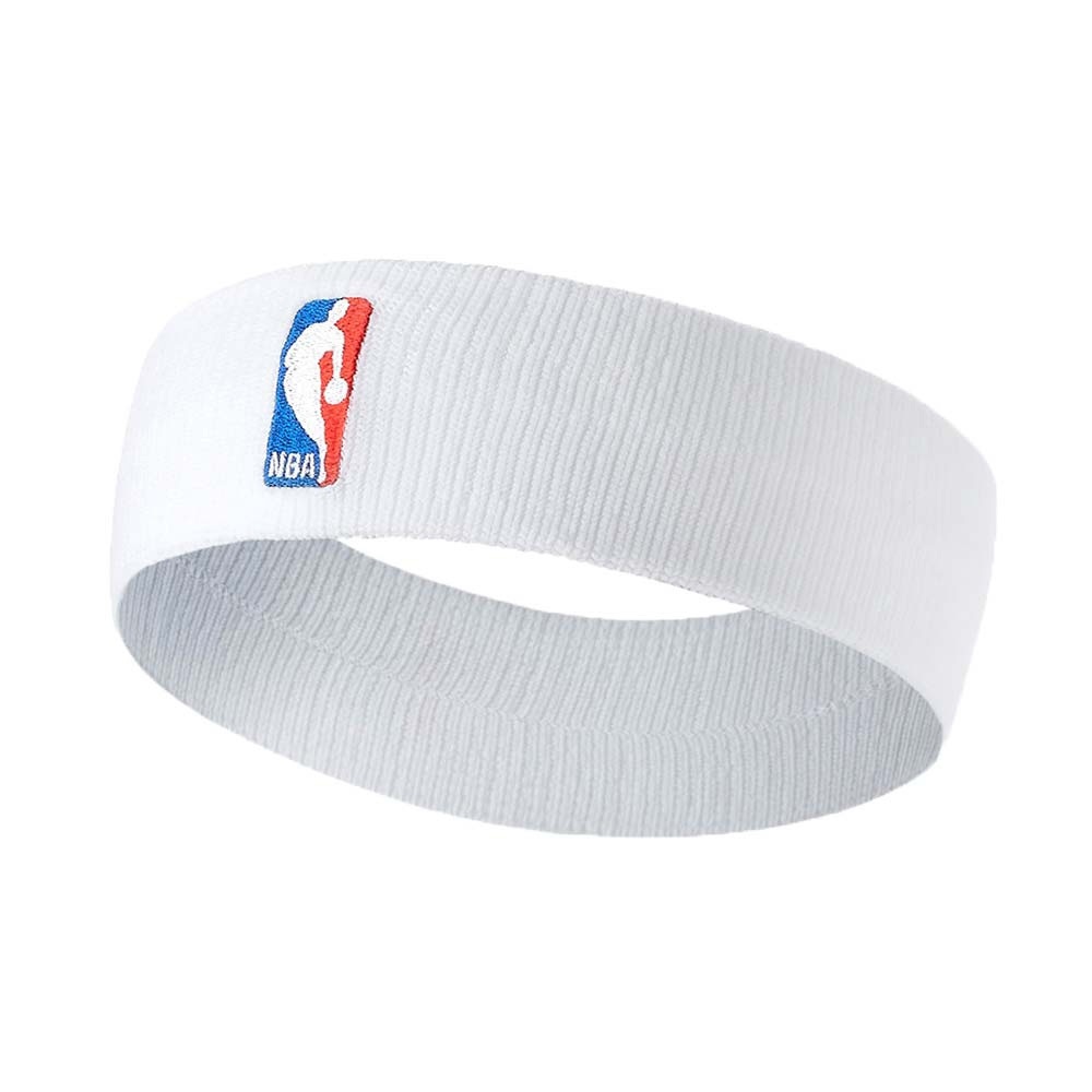 NIKE NBA DRI-FIT 頭帶 止汗髮帶 健身 訓練 跑步 戶外 運動 吸汗 乾爽 透氣 彈性 柔軟 舒適 白, , large