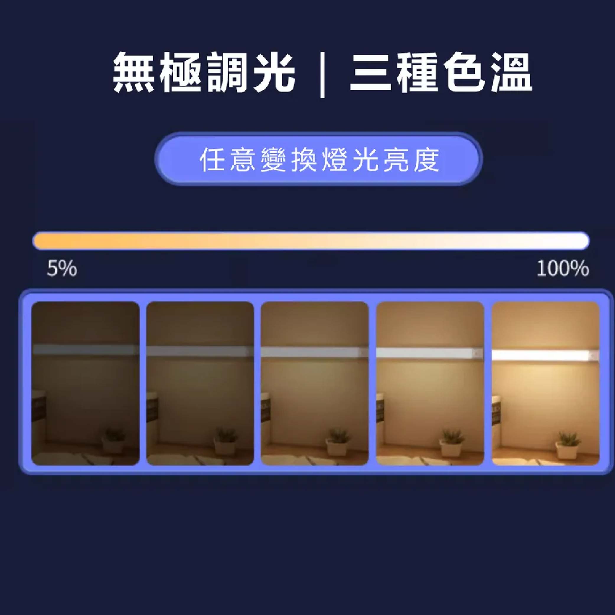 鉅玉經典｜充電式LED感應燈管 500mm 三段光源 磁吸式 USB充電 衣櫃燈  走廊燈 HK-G5040, , large