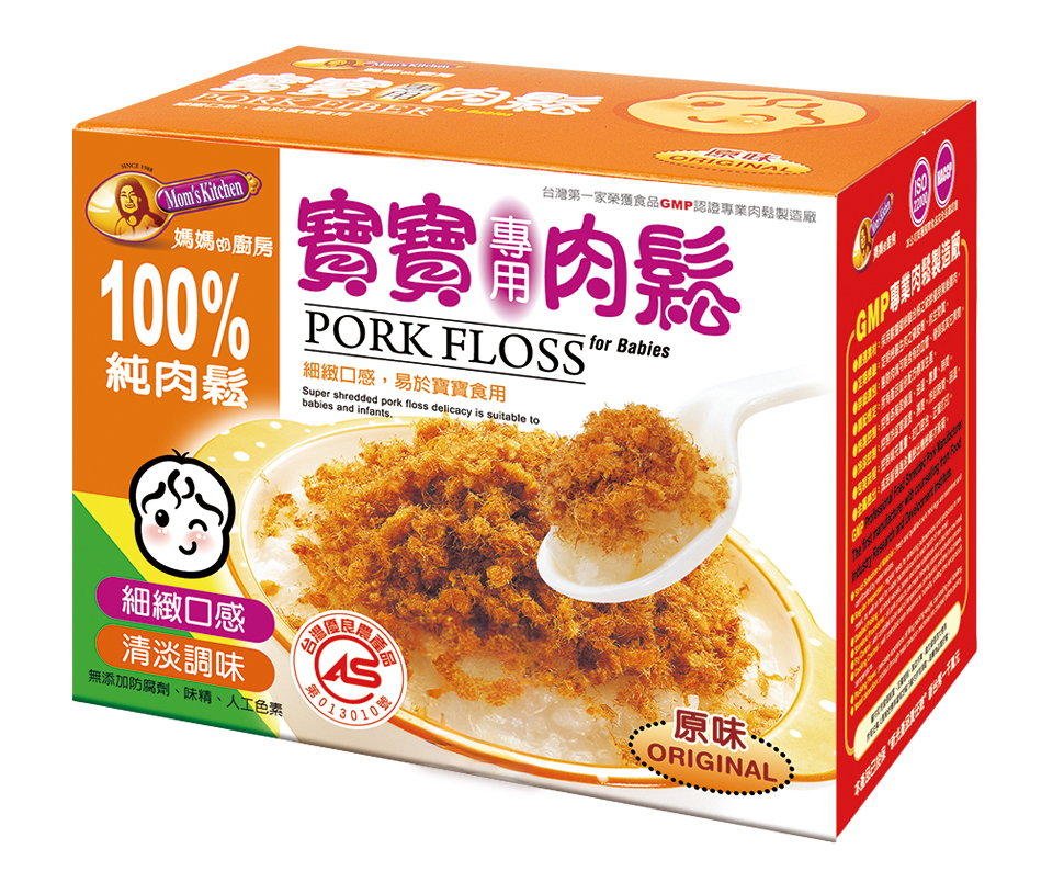 [  媽媽的廚房  ]   寶寶肉鬆綜合口味 156g  x  3  盒    ( 原味*1 + 海藻*1 + 減糖*1  ), , large