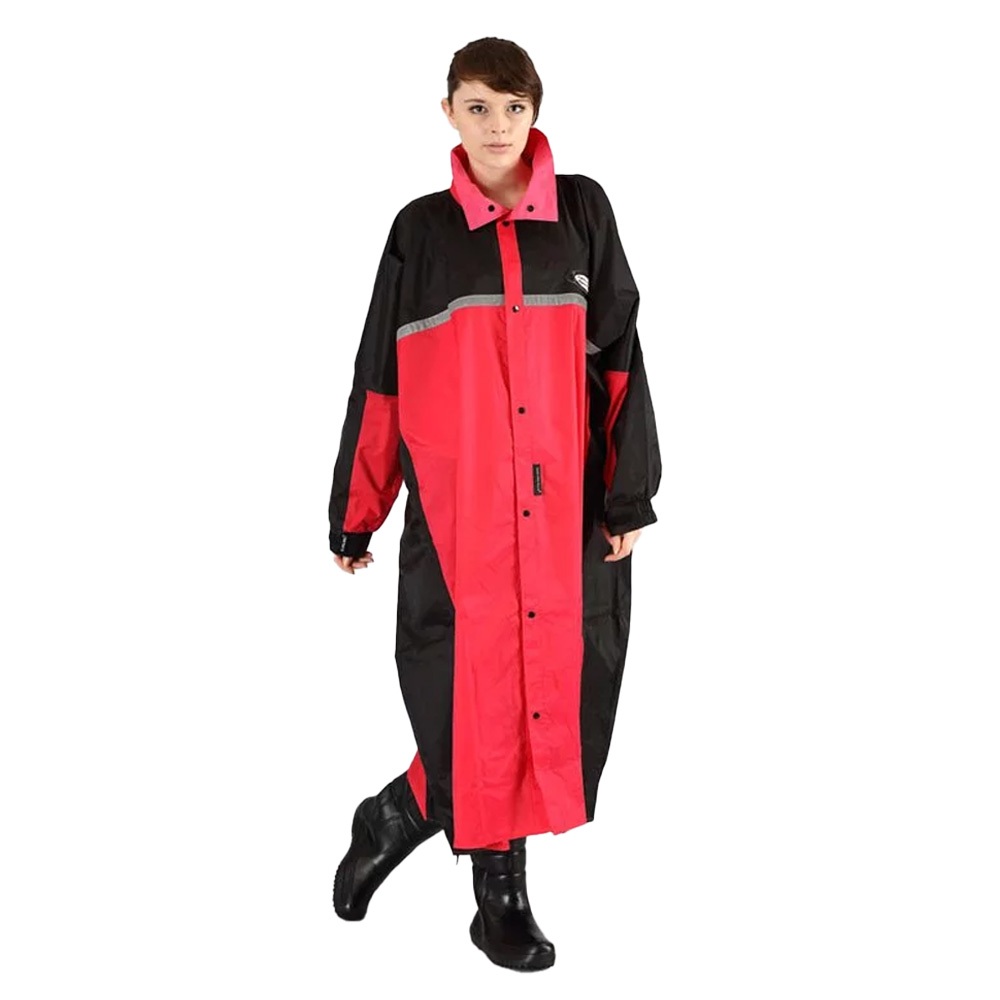 Tianlong brand racing nylon front-opening raincoat waterproof cuff design Night highlighting reflective strip Red/blue 2XL/3XL/4XL, , large