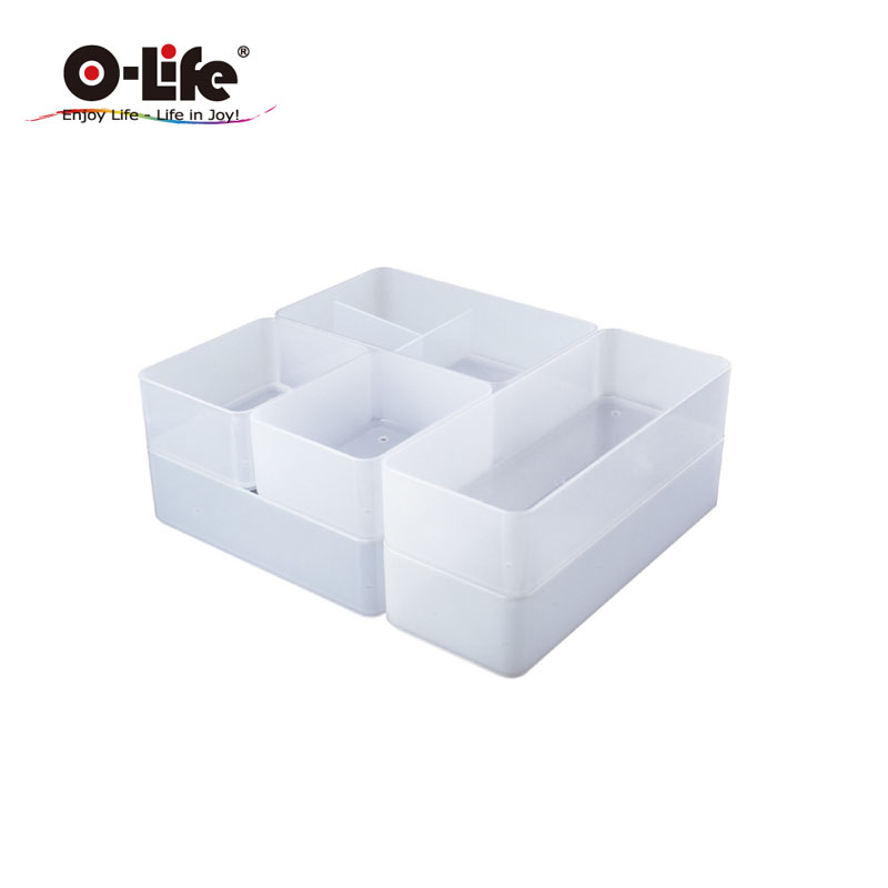 【O-Life】B-016 stacking storage box-red 5-piece set, , large