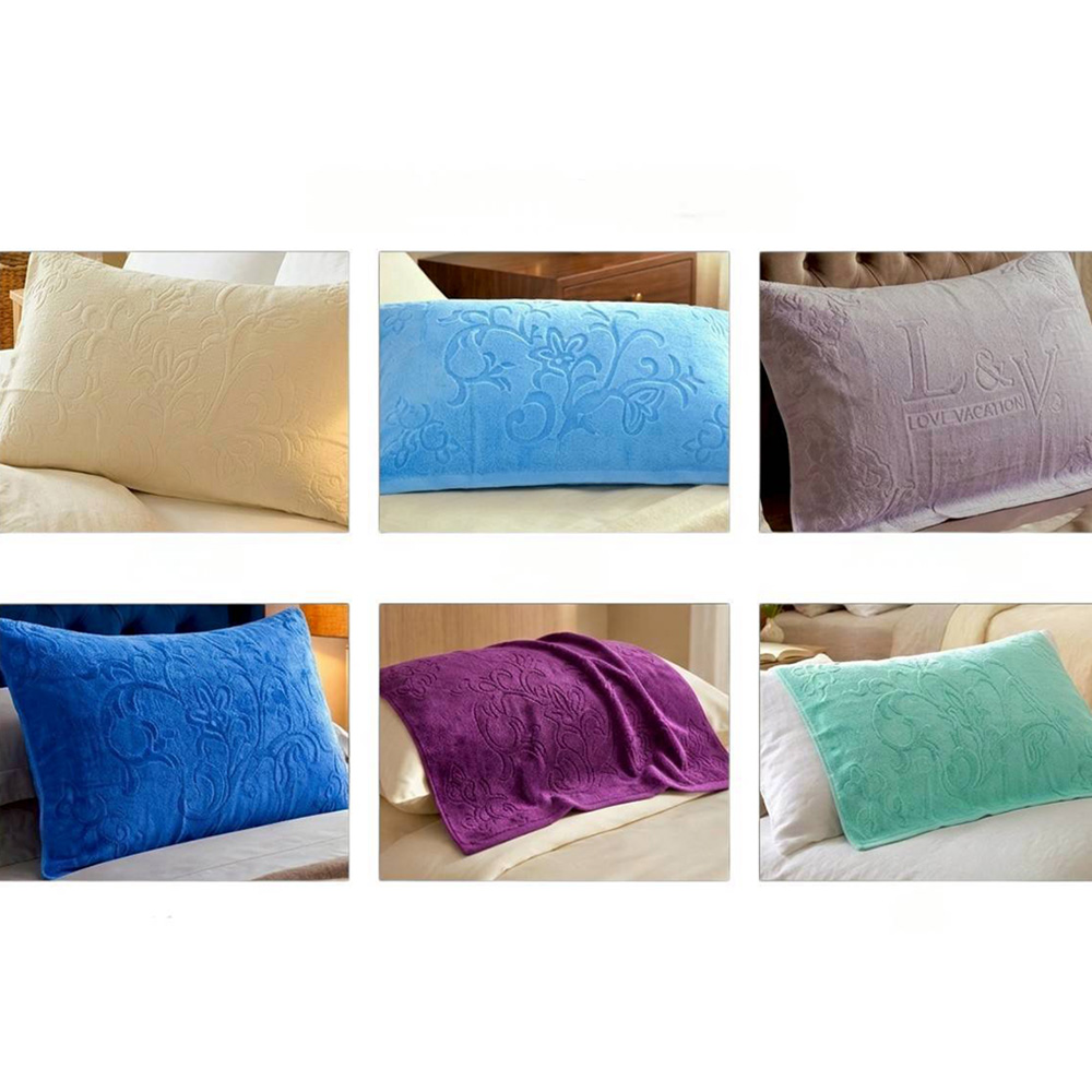 Kaimei Cotton｜Made in Taiwan (MIT). Thick & Premium Embossed Pure Cotton Pillowcases. Set of 2. Multiple Color Options., , large