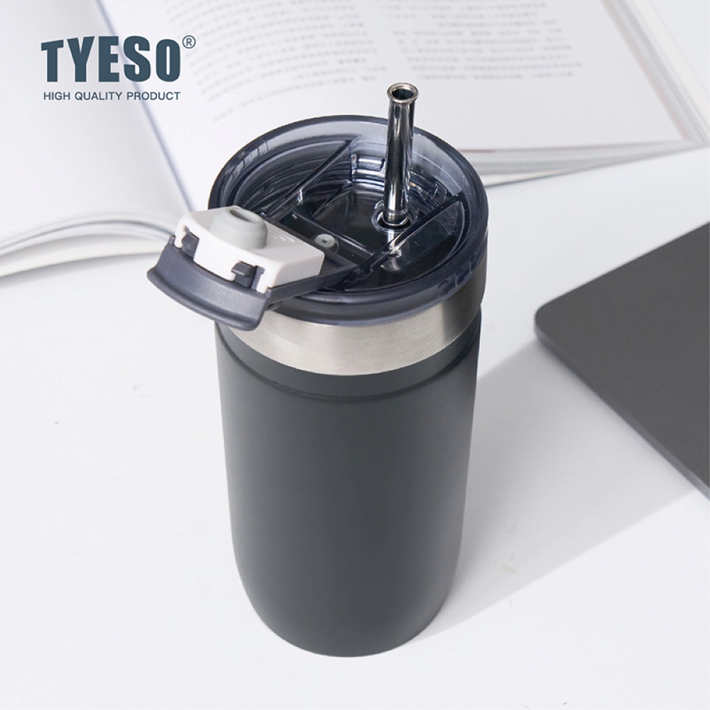 【H&R安室家】TYESO泰碩 304不鏽鋼保溫咖啡杯550ml(H80), , large