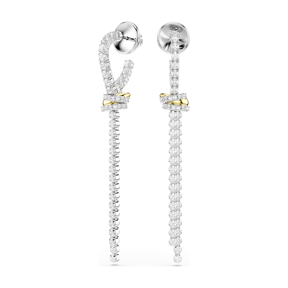 SWAROVSKI 施華洛世奇Hyperbola 優雅垂墜繩結耳環 送禮 禮物 推薦(5752866), , large