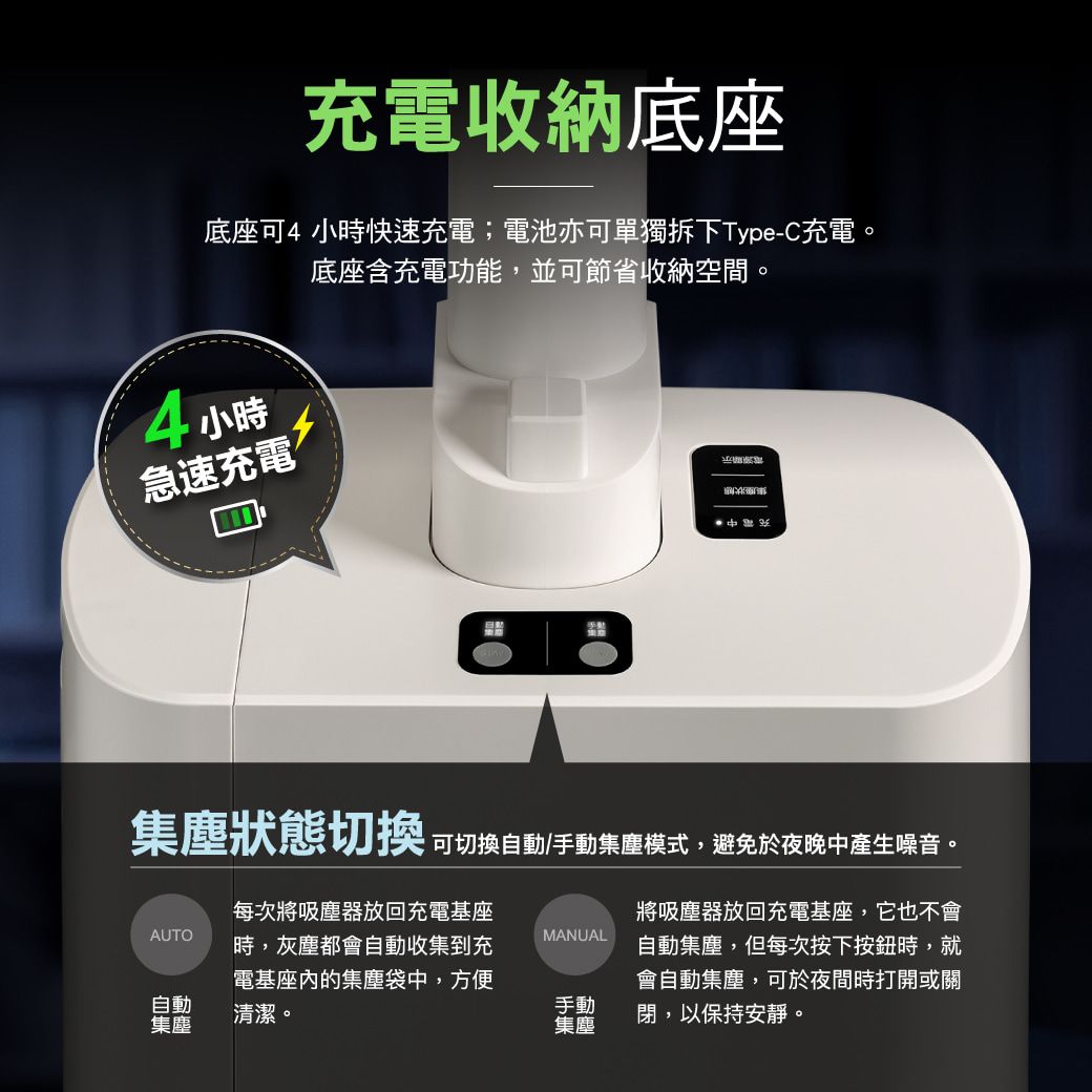 CHIMEI 奇美 自動集塵無線吸塵器 VC-AL25LD, , large