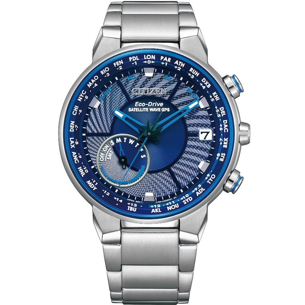 CITIZEN 星辰 GPS衛星對時光動能手錶 CC3030-53L, , large