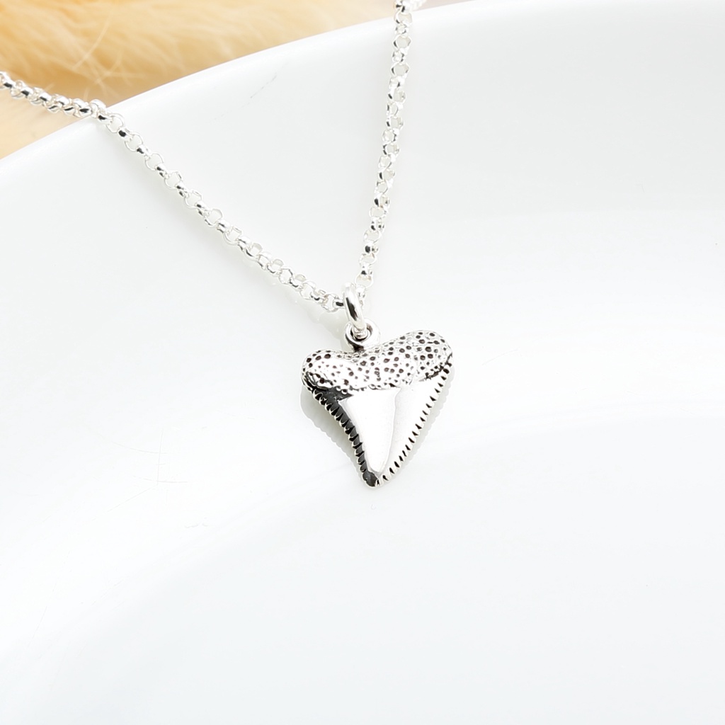 【Angel & Me】Shark Tooth s925 sterling silver necklace Birthday gift, , large